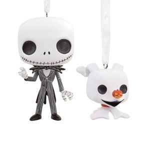 Hallmark Funko Pop Jack Skellington and Zero Nightmare Before Christmas Ornament